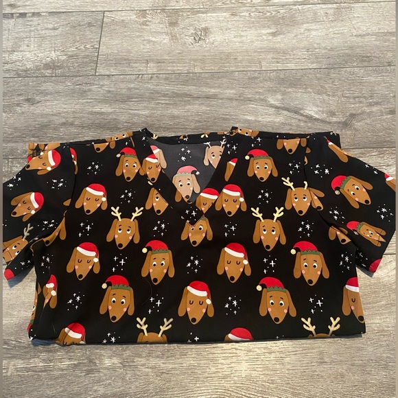 Uniform Advantage Christmas Scrub Top - Picture 3 of 3